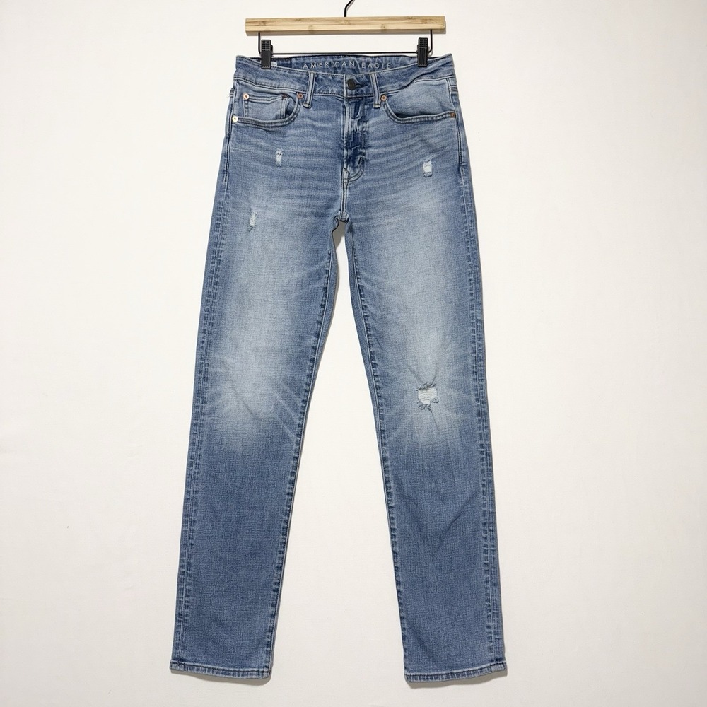 American Eagle Airflex Jeans Mens 29x32 Athletic Straight Distressed Stretch